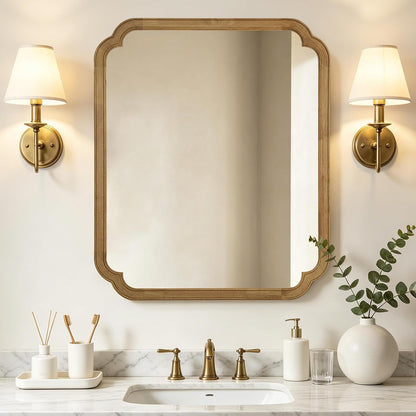 WallBeyond Full Length Mirror Wall Mounted 65"x22", Rustic Wooden Frame Floor Mirror, Large Full Body Mirror for Bedroom, Leaning or Hanging Against Wall, Natural