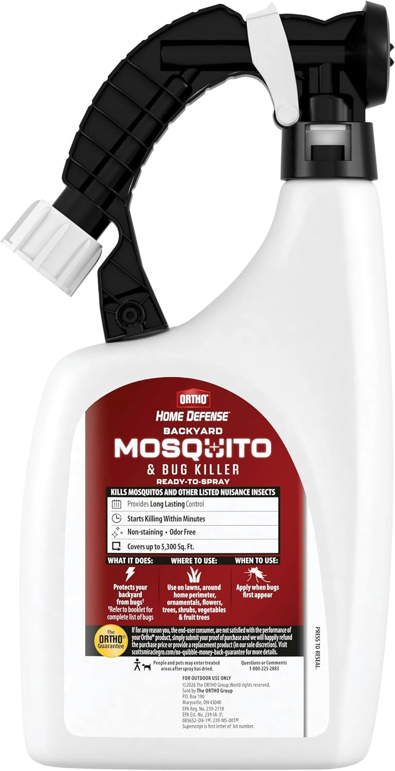 Ortho Home Defense Mosquito Kill and Prevent - Controls Mosquitoes and Larvae, Silent, Easy-to-Use, Mosquito Killer Protects up to 4,300 sq. ft., 1 Station & 2 Bands for 2 Months Protection