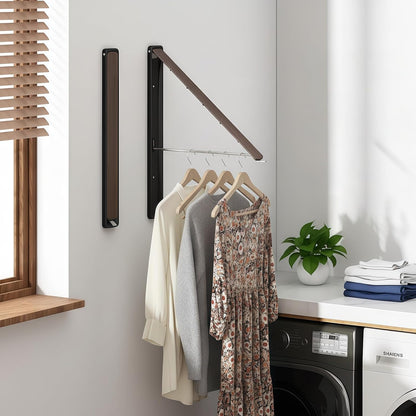 Wall Mounted Drying Rack, Retractable & Foldable Clothes Hanger for Laundry Room Organization, Hanger Dryer Rack Space Saving Closet Organizer (1)