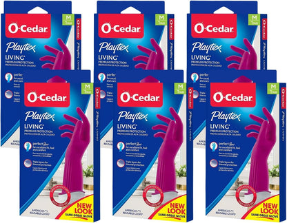 Playtex Living Reuseable Rubber Cleaning Gloves, Premium Protection (Large, Pairs - 2) Color may vary