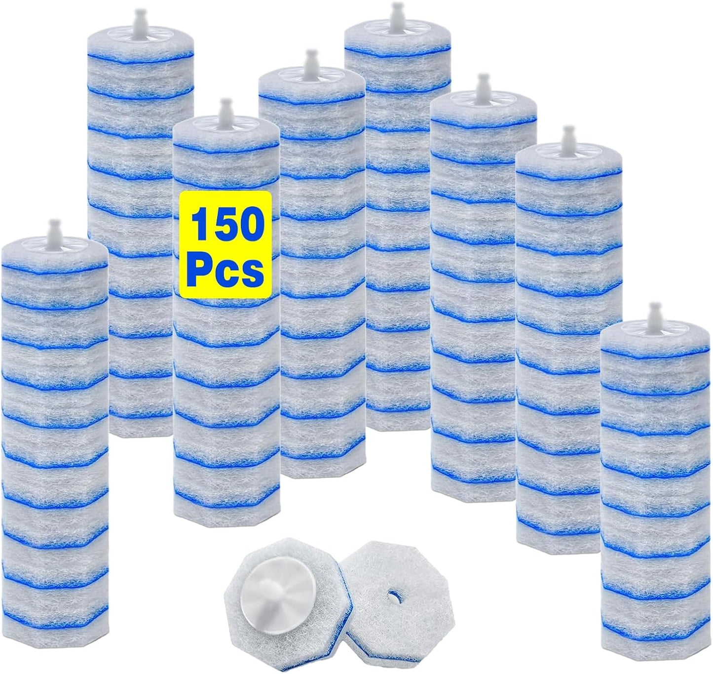 30 Toilet Bowl Refills Fits for Clorox Toilet Brush, Upgrade 3-Layer Disposable Bowl Cleaner Refills for Bathroom Cleaning, 3X Cleaning Power, No Falling Apart