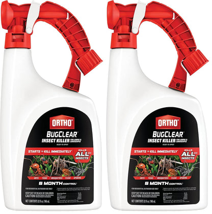 Ortho BugClear Insect Killer for Lawns & Landscapes Ready to Spray - Hose-End Applicator, Outdoor Bug Spray, Kills Mosquitoes, Ants, Spiders, and More, 32 fl. oz.