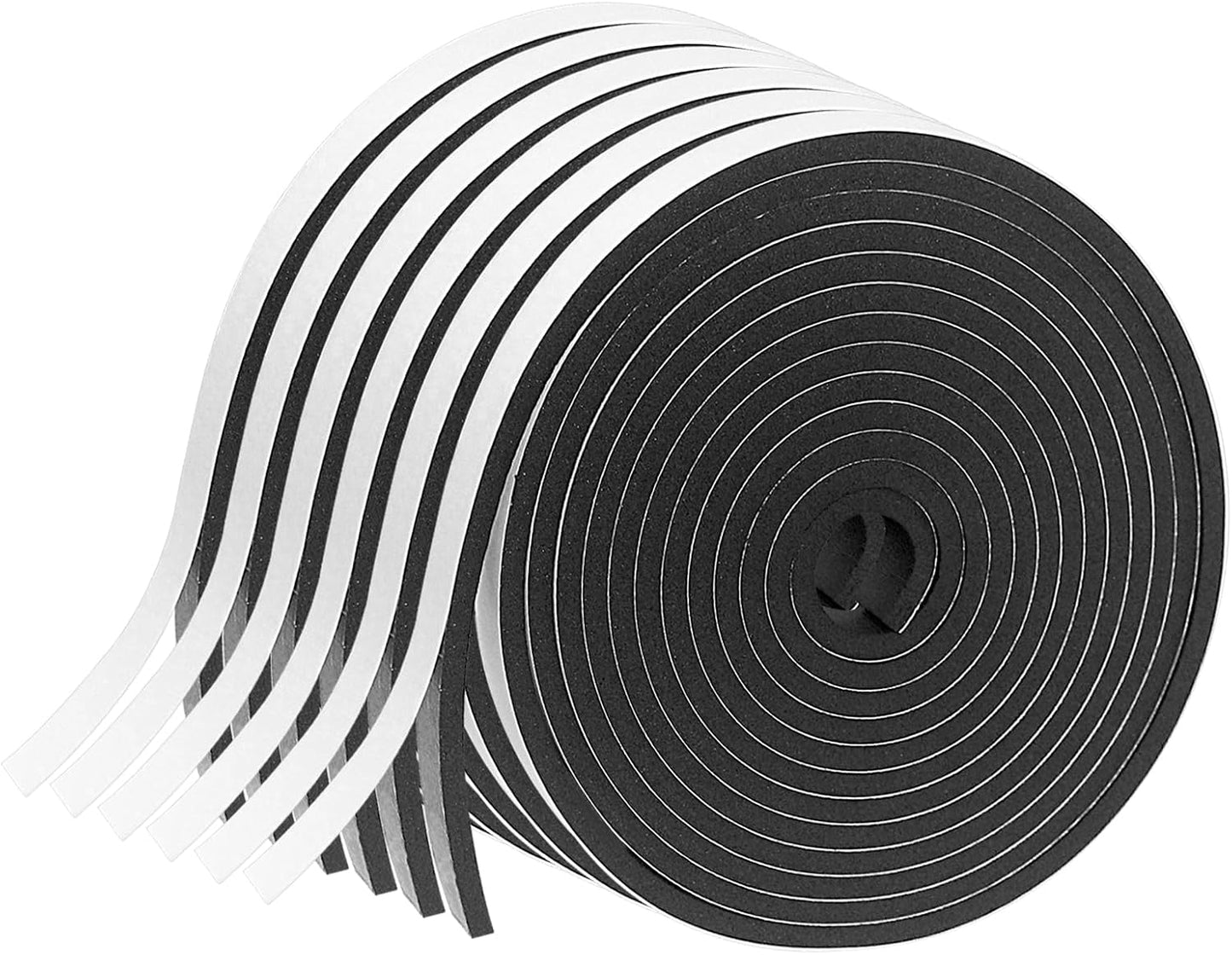Weather Stripping Door Seal Strip for Doors and Windows, 1In x 1/8In x 33Ft x 2 Roll Foam Insulation Tape Self Adhesive,Sound Proof,Weatherstrip,Pipe Cooling, Air Conditioning Seal Strip - Colors B