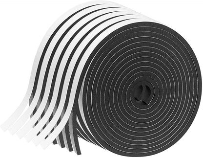 Weather Stripping Door Seal Strip for Doors and Windows, 1In x 1/8In x 33Ft x 2 Roll Foam Insulation Tape Self Adhesive,Sound Proof,Weatherstrip,Pipe Cooling, Air Conditioning Seal Strip - Colors B