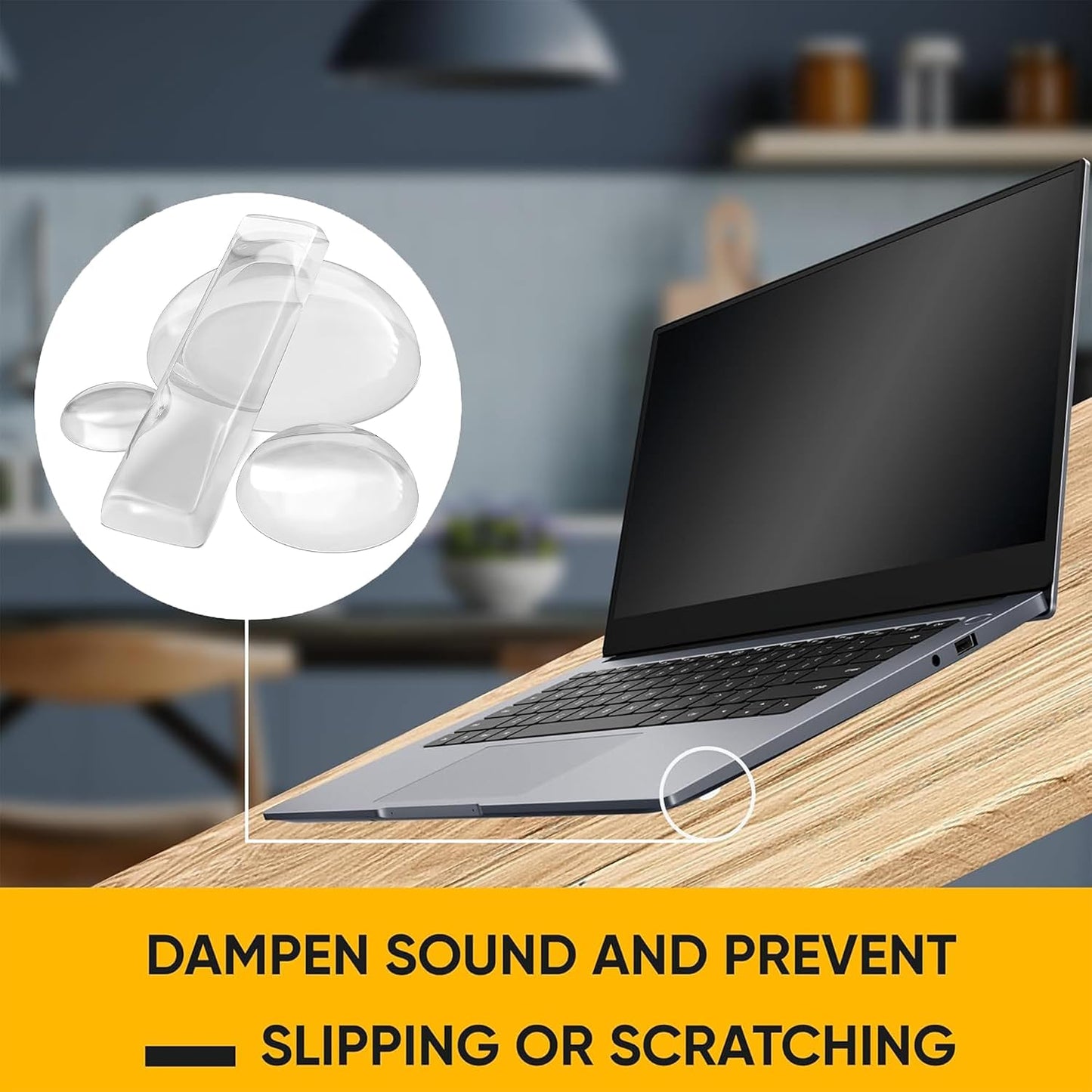 128 Clear Cabinet Bumper Pads – Self-Adhesive Silicone Set with 5 Unique Shapes for Doors, Drawers & Furniture – Premium Sound Dampening Pads for Surface Protection