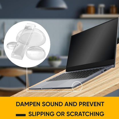128 Clear Cabinet Bumper Pads – Self-Adhesive Silicone Set with 5 Unique Shapes for Doors, Drawers & Furniture – Premium Sound Dampening Pads for Surface Protection