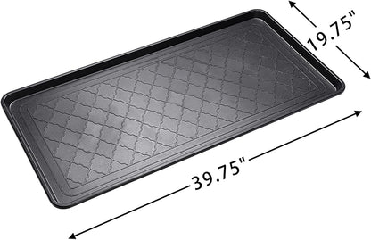 Large Multi-Purpose Boot Tray, Water-Resistant Shoe Mat for Mudroom, Garage, Patio or Indoor Entryway, Heavy-Duty Drip Tray for Boots, Pet Feeding, Plants and Everyday Home Use