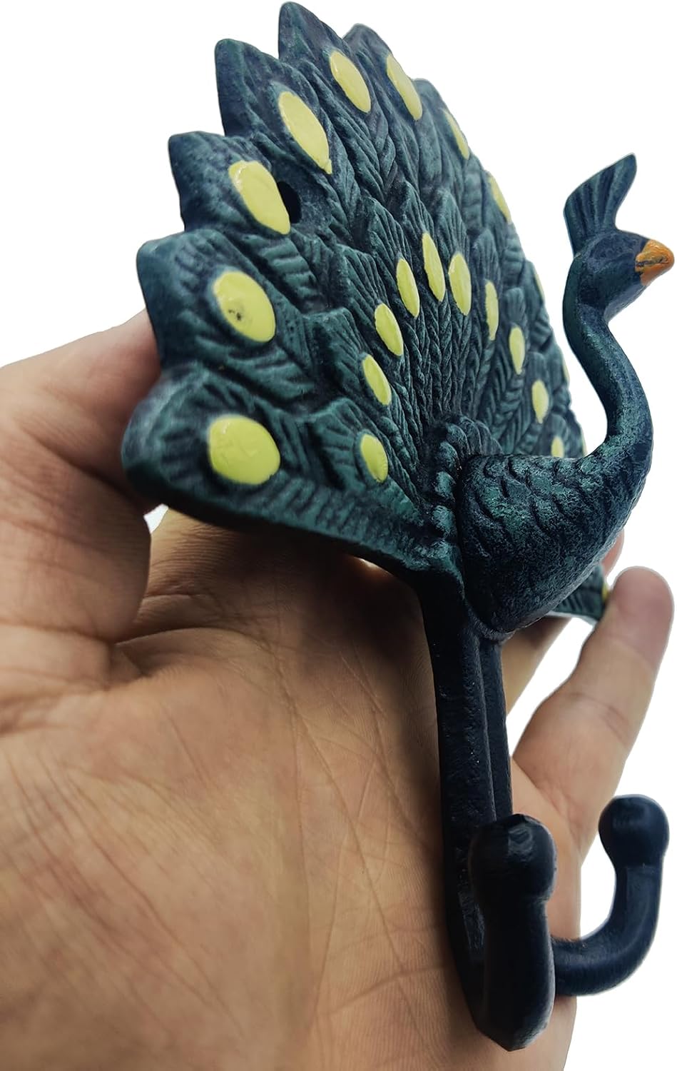 Coat Hooks Wall Mounted, Rustic Bat Key Hook Holder, Heavy Duty Decorative Black Wall Hooks for Mudroom, Towels, Hat Rack, Purse Hooks, Cast Iron Decorative ‎Antique Black Hooks