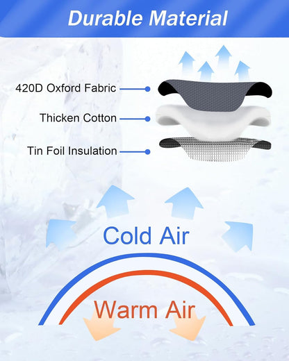 Extended Outdoor Faucet Cover for Winter Freeze Protection, POROLIR Large 25" H x 13" W Thicker Insulation Long Winter Sock for Outdoor Sprinkler Yard Hydrant Hose Bib Insulated Spigot Black