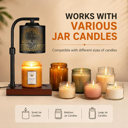 mocosa Candle Warmer Lamp with Adjustable Height Dimmable for New Home Decor Electric Candle Warmer for Jar Candles Birthday Gifts for Women Mom(Hummingbird)