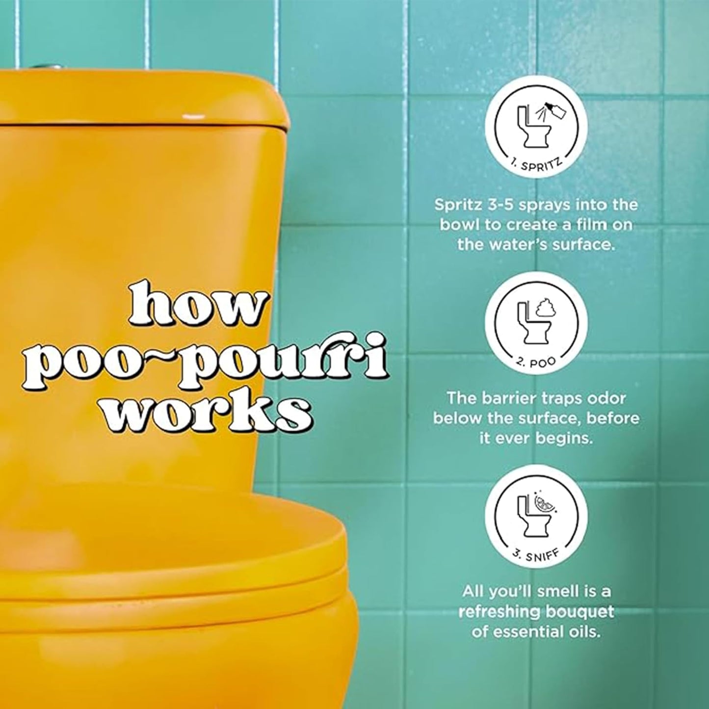 Poo-Pourri Before-You-Go Toilet Spray, Bamboo Rain, 2 Fl Oz, Up to 100 Uses, Bathroom Odor Deodorizer with Essential Oils for Home or Work, Travel Essentials, TSA Approved Size, Bamboo & Fresh Grass