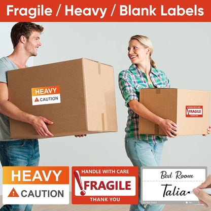 6 x 4 in Large Moving Labels for Boxes, Home Moving Packing Color Coded Stickers Supplies Labels with Writable Notes Areas, Fragile Blank Moving Boxes Stickers 160pcs