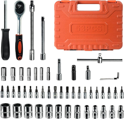 Home Tool Kit 157PCS Basic Household Auto Repair Tool Set Car Toolbox General Hand Tool Kit for Home Men Women DIY with Plastic Toolbox Storage Case Pliers Wrench Combination
