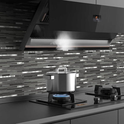 Midcard 20 Sheet Peel and Stick Backsplash, White Marble PVC Wall Tile for Kitchen Backsplash