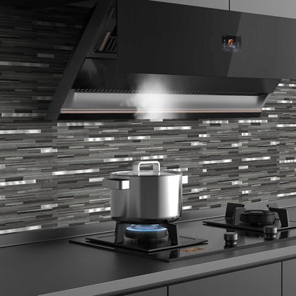 Midcard 10 Sheets Peel and Stick Backsplash PVC Wall Tile,for Kitchen Backsplash