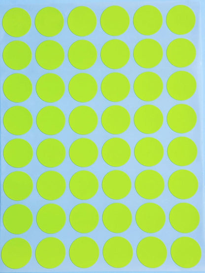 Royal Green Dot Sticker 11/16" Inch (17mm) Colored Labels in Purple - 2400 Pack - Colors B