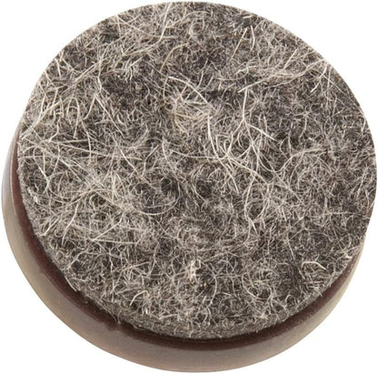 softtouch 7/8" Round Nail On Heavy Duty Felt Furniture Pads for Wood Furniture, Protect Hard Floor Surfaces from Scratches, Brown (8 Pack)