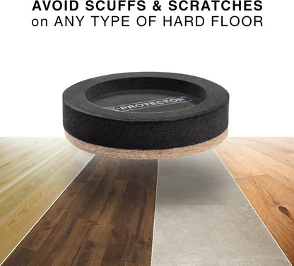 X-Protector Felt Furniture Sliders for Hardwood Floors 24 PCS 1” - Self-Adhesive Furniture Slider - Heavy-Duty Furniture Movers for Hard Surfaces - Felt Sliders - Move Your Furniture Easily!
