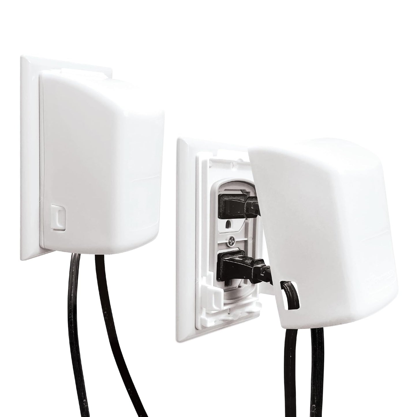 Dreambaby Dual Fit Outlet Cover Box - Baby Safety Outlet Cover for Standard & Decora Plugs - Child Proof Electrical Outlet Plugs - Essential Plug Cover for Baby Proofing - 2 Pack