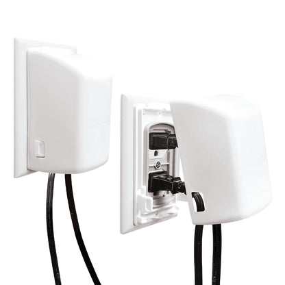 Dreambaby Dual Fit Outlet Cover Box - Baby Safety Outlet Cover for Standard & Decora Plugs - Child Proof Electrical Outlet Plugs - Essential Plug Cover for Baby Proofing - 2 Pack