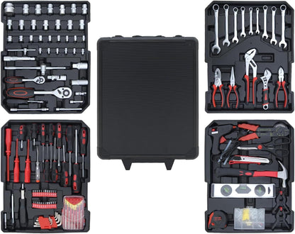 39-Piece Household Tools Kit - Portable and Essential Repair Set Ideal for Women, College Students, Home Use & More (39p-Pink)