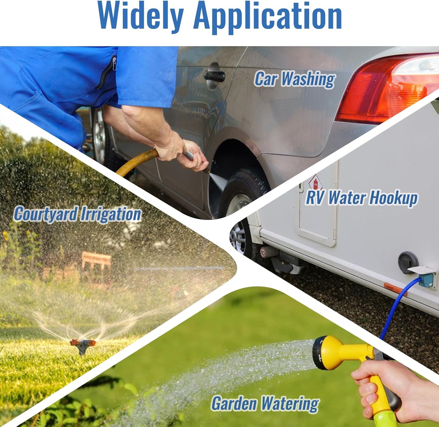 Angry Pony Garden Hose Tee,GHT 3/4 Female x Female x Male Hose Tee for Lawn | for Irrigation/Sprinkler/Patio and Outdoor Watering,2 Way,Heavy-duty Brass,Standard Thread,Wide Flow,Quick Connect,Leakproof