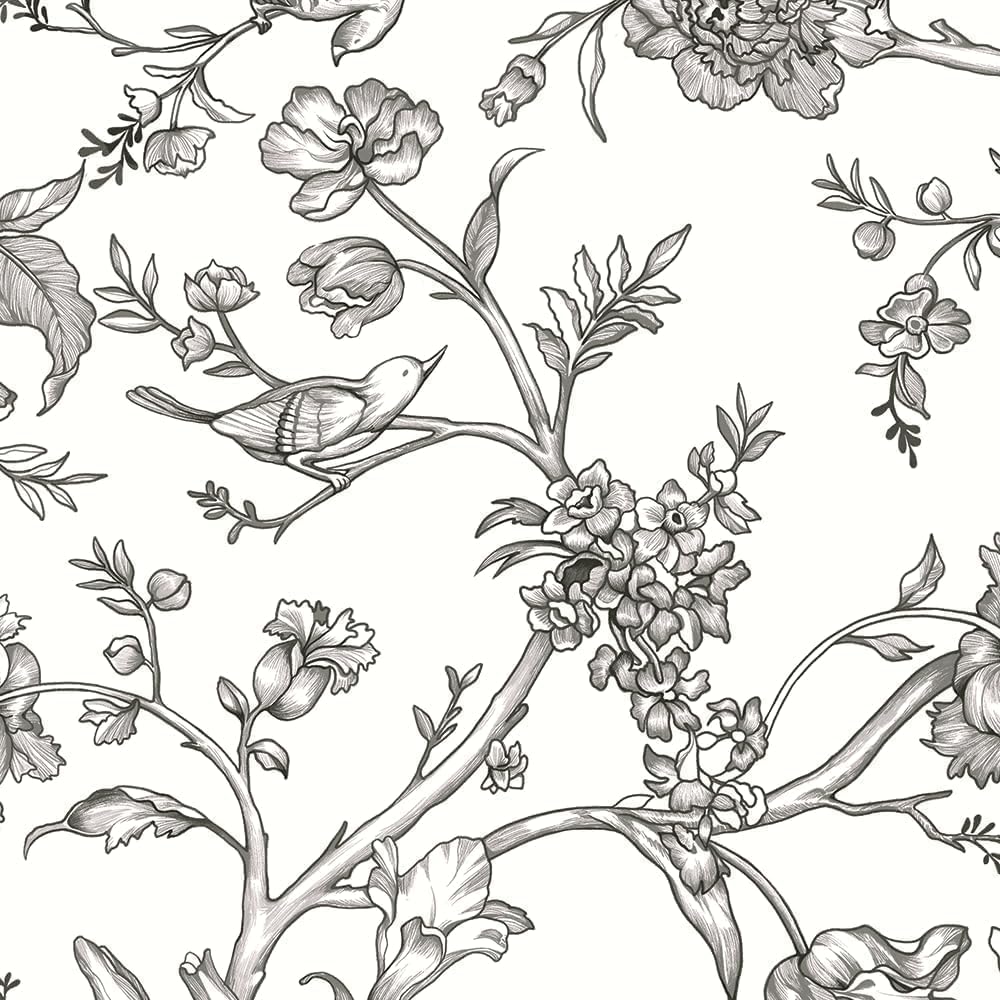 Safiyya Peel and Stick Wallpaper Vintage Floral Contact Paper 17.3" x 78.7" Wall Paper Renter Friendly Self Adhesive Removable Wallpaper for Bathroom Vinyl