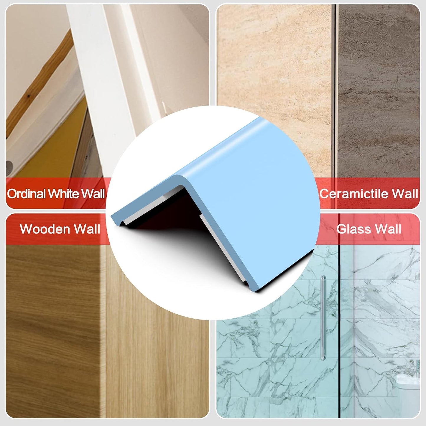 Wall Corner Protector, Walls Edge Protector，Self-Adhesive Wall Corner Guards,PVC Double Side Edge Protector， Furniture Stairs Guard (Gray 2PCS 90cm/35.4in)