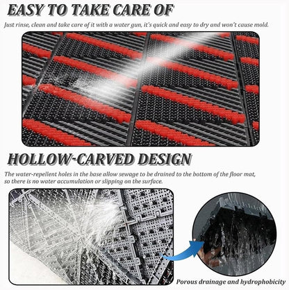 Boot Scraper Rug Mats,Heavy Duty Outdoor Waterproof Door Mats, Commercial Anti-Skid Splicing Cushion Mat, Nylon Brush Heavy Duty Door Mat for Pool Shopping(120x150cm)(Gray-a,75 * 90cm)