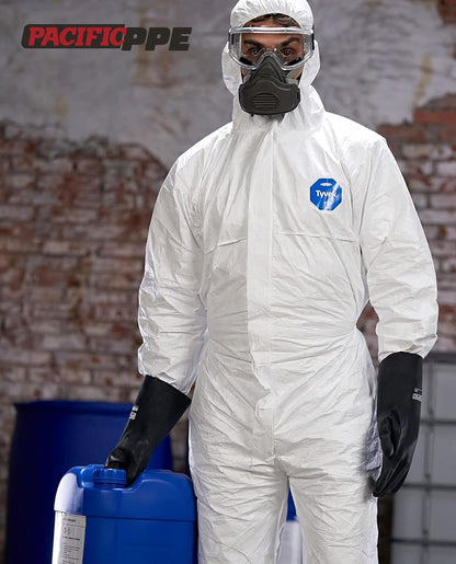 PACIFIC PPE Heavy Duty Latex Chemical Gloves, Strong Acid Resistance Rubber Gloves, Against Alkali and Oil, 22", 1 Pair