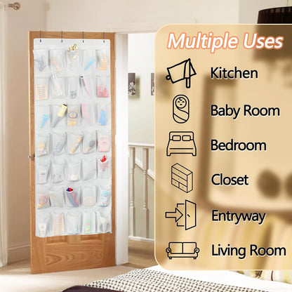 GOMAJI 35 Pockets Over the Door Shoe Organizer