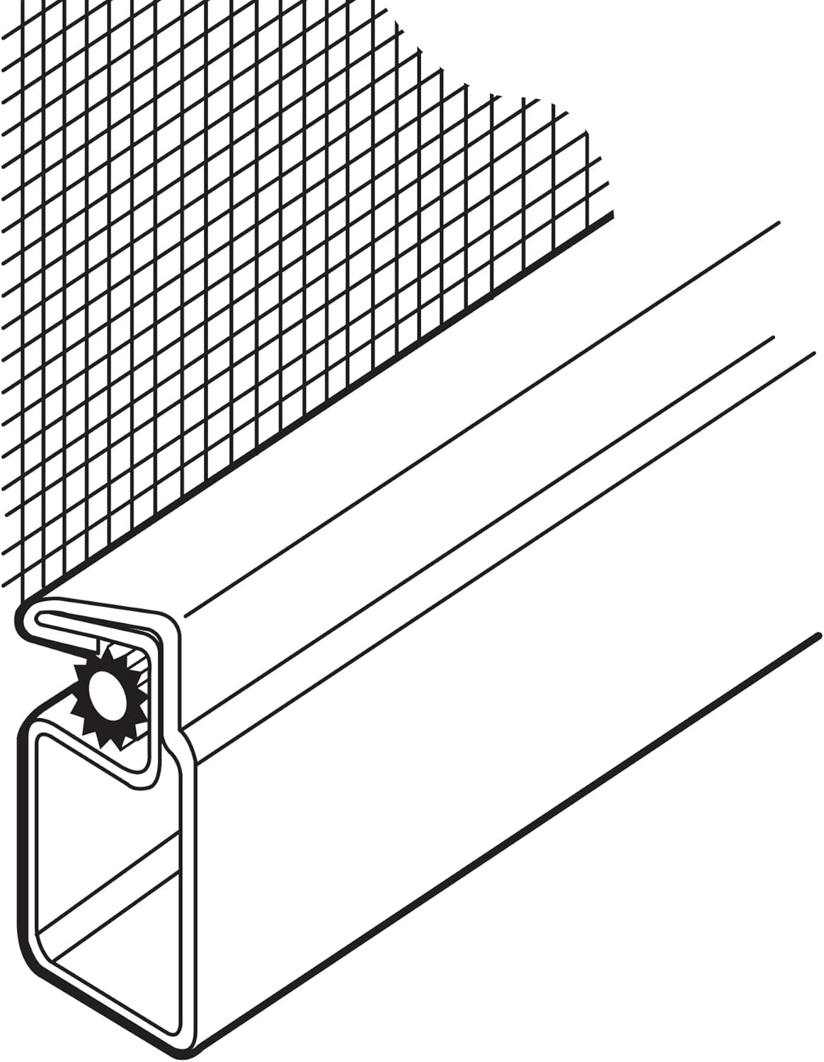 Prime-Line PL 7812 Aluminum Screen Frame Kit, 5/16 Inch x 3/4 Inch x 36 Inch, White (1 Kit)