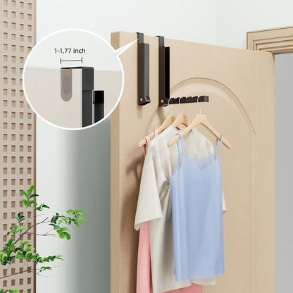 2 Pack Over The Door Hanger Folding Clothes Drying Rack, Folding Hanging Coat Rack for Indoor Laundry Room Compact Small Space Foldable Portable Clothing Hanger Hook Collapsible (Wihte-2(Upgraded))