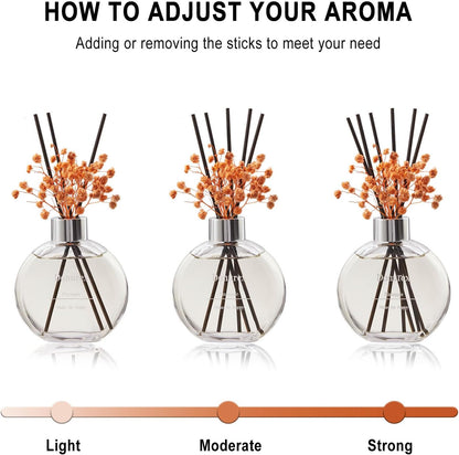 Flower Reed Diffuser Set 5.07oz Satin Rose Scent Diffuser with Sticks Home Fragrance Reed Diffuser for Bathroom Shelf Decor