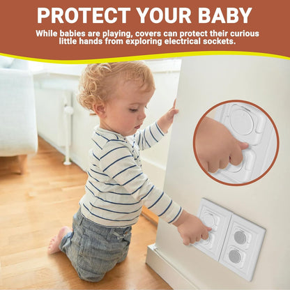 Outlet Covers Baby Proofing, 40 Pack Child Proof Plug Socket Covers Electric Plug Protectors Safety Caps to Prevent Power Shock, for US 3-Prong, White
