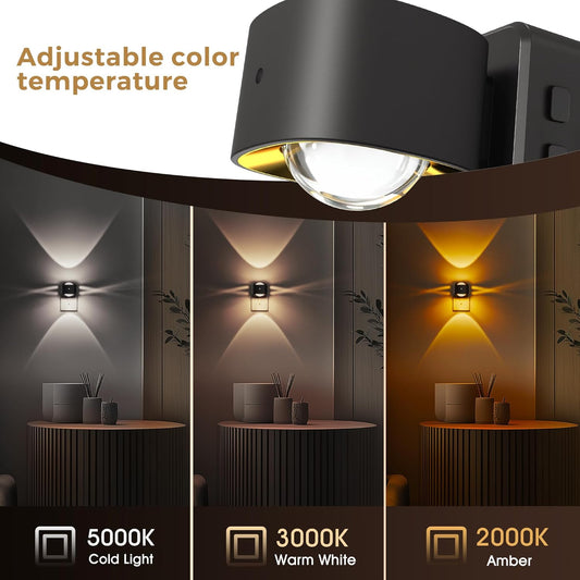L LOHAS LED Night Light Projector, Night Lights Plug into Wall, Dusk to Dawn Sensor, 180°Rotating Nightlight for Kids, 0-150LM Dimmable Soft White Ambient Lighting for Bathroom, Decor, Gifts, 2 Pack