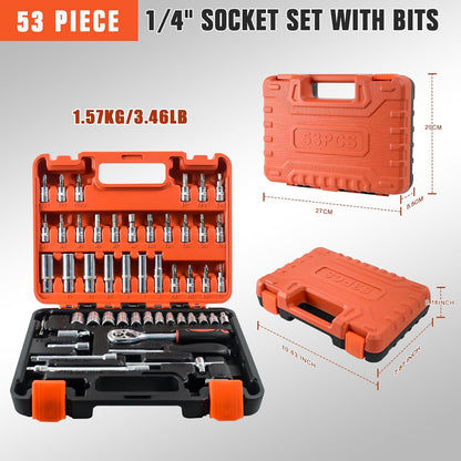 Home Tool Kit 157PCS Basic Household Auto Repair Tool Set Car Toolbox General Hand Tool Kit for Home Men Women DIY with Plastic Toolbox Storage Case Pliers Wrench Combination