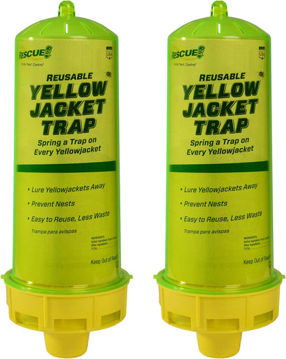 RESCUE! Reusable Yellowjacket Trap – Includes Attractant - 2 Traps