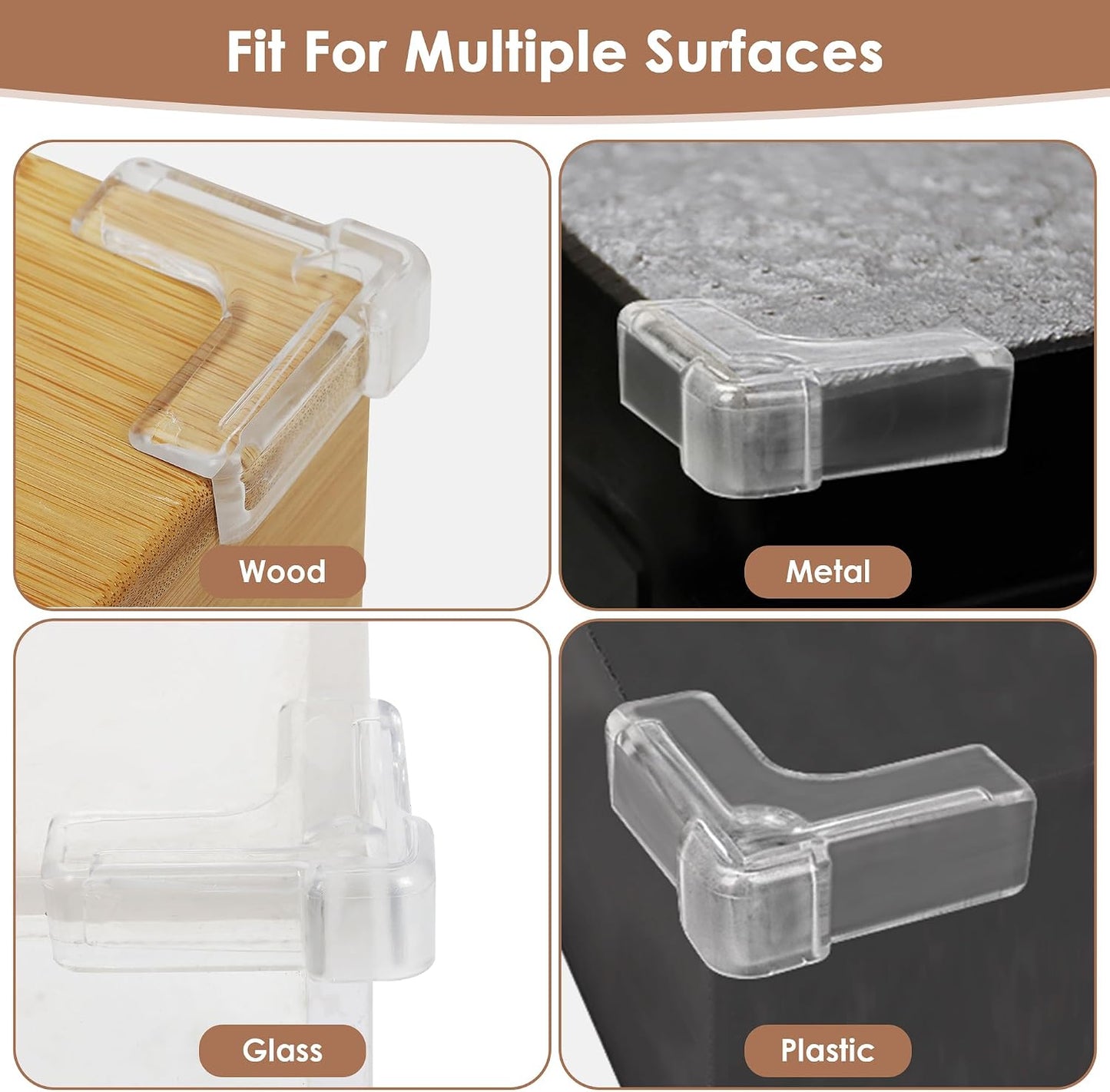 12 Pack Corner Protector Baby - New & Improved Edge Protector for Baby, Furniture Corner Edge Safety Bumpers, Clear Baby Proof Corners and Edges, Cushion to Cover Sharp Furniture & Table Edges