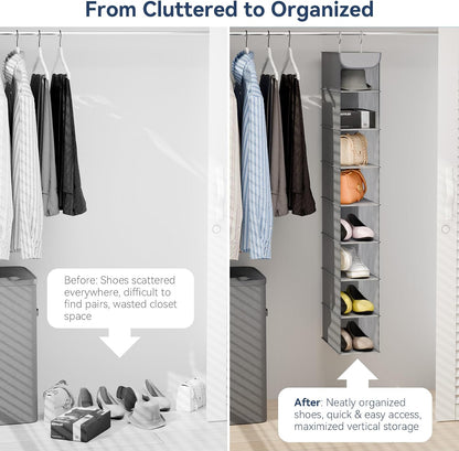 Whitmor Hanging Shoe Shelves - Crosshatch Gray