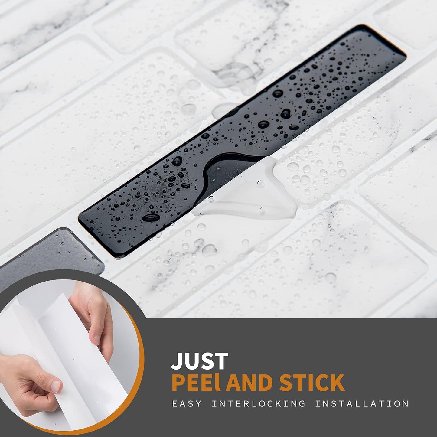 WOWSTAR 10-Sheet Peel and Stick Backsplash Tile for Kitchen Wall, Back Splash Stick On Tiles for Kitchen (12"x 12", Gray)
