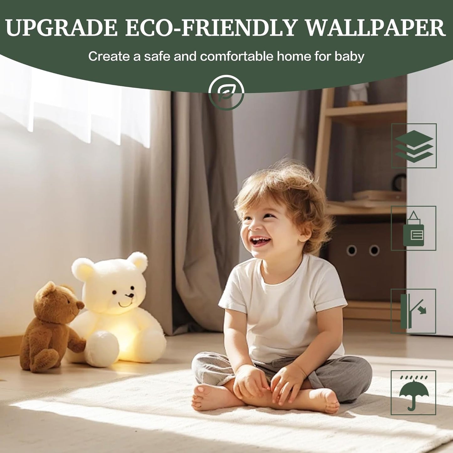 Dimoon 17.7''x118'' Peel and Stick Wallpaper White Contact Paper for New Environmentally Friendly Materials Thickening Upgrade Embossed Renter Friendly Wall Paper Modern Vinyl Wrap Countertop Bedroom