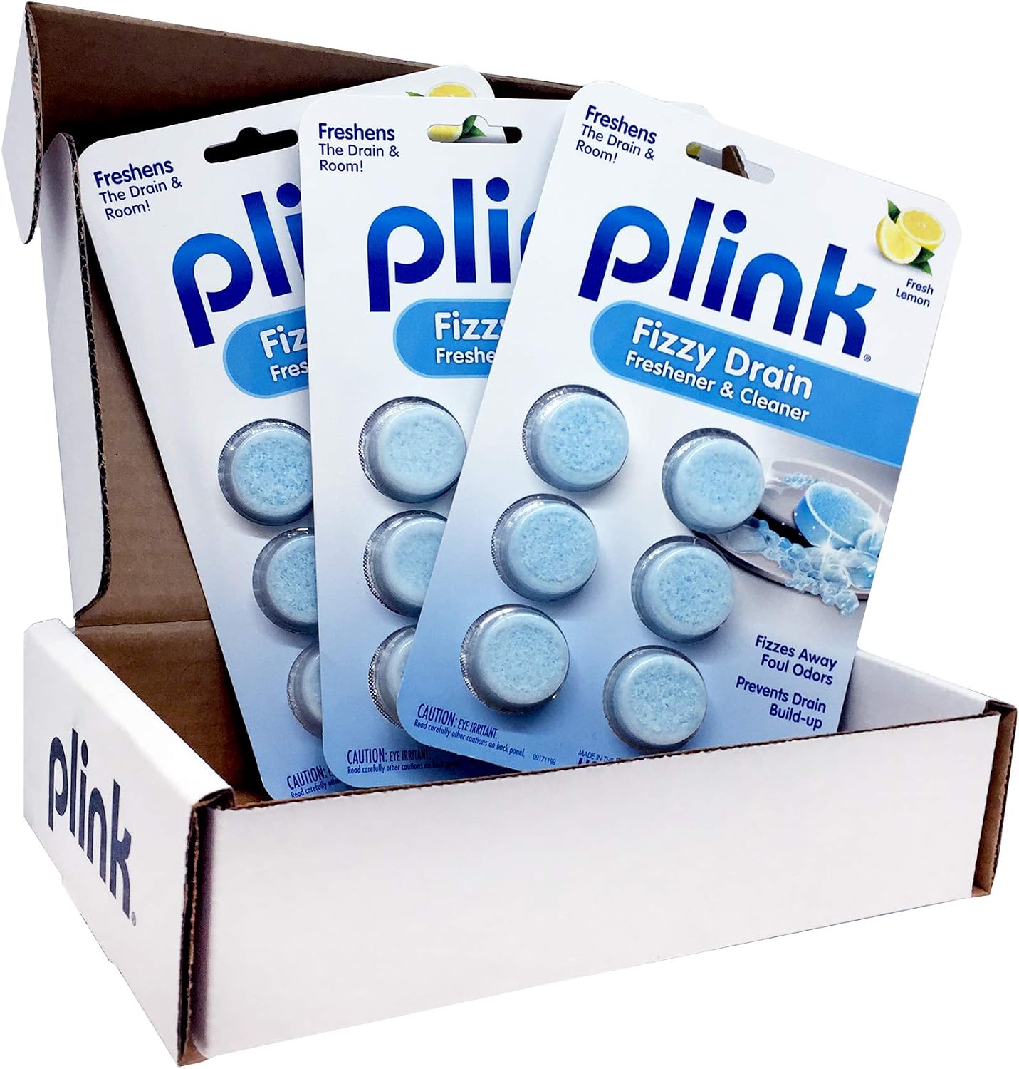 Plink Fizzy Drain Cleaner, 6 Count (Pack of 2), Lemon Scent
