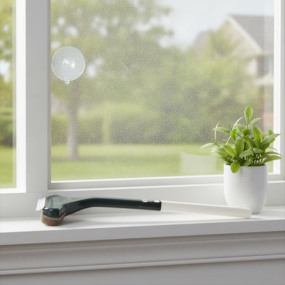 Versatile Double-Sided Screen & Glass Cleaning Brush, Multipurpose Mesh Tool for Fixed Windows, Durable PP Plastic