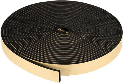 PATIKIL Foam Insulation Tape, 1-1/2" W x 1/8" t x 32.8FT Self Adhesive Weather Stripping Door Seal Strip for Door Window Air Conditioning, Black - Colors A