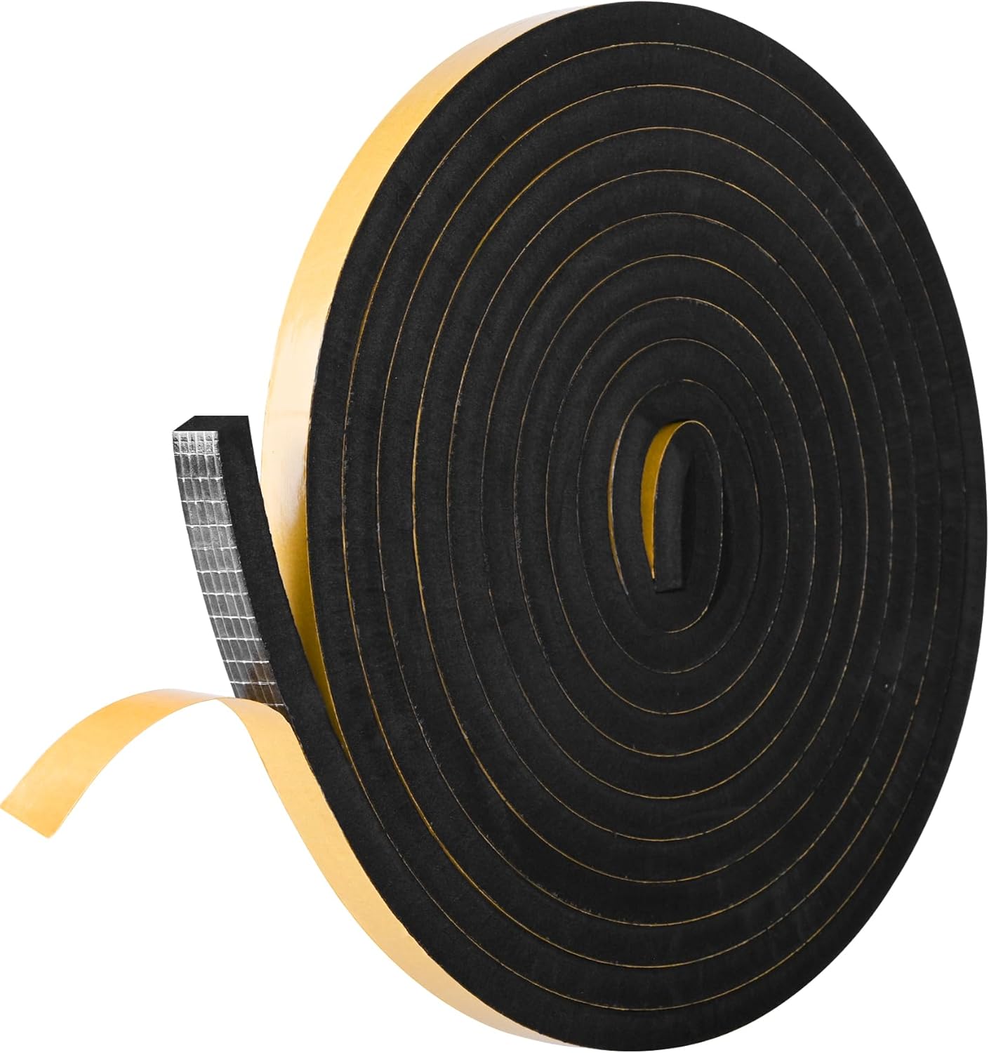 Kikerike Self Adhesive Foam Tape Weatherstrip 1/2In x 1/4In x 16.5Ft High Density Foam Insulation Strips Seal Weather Stripping with Strong Adhesive for Door and Window Sound Isolation Soundproofing