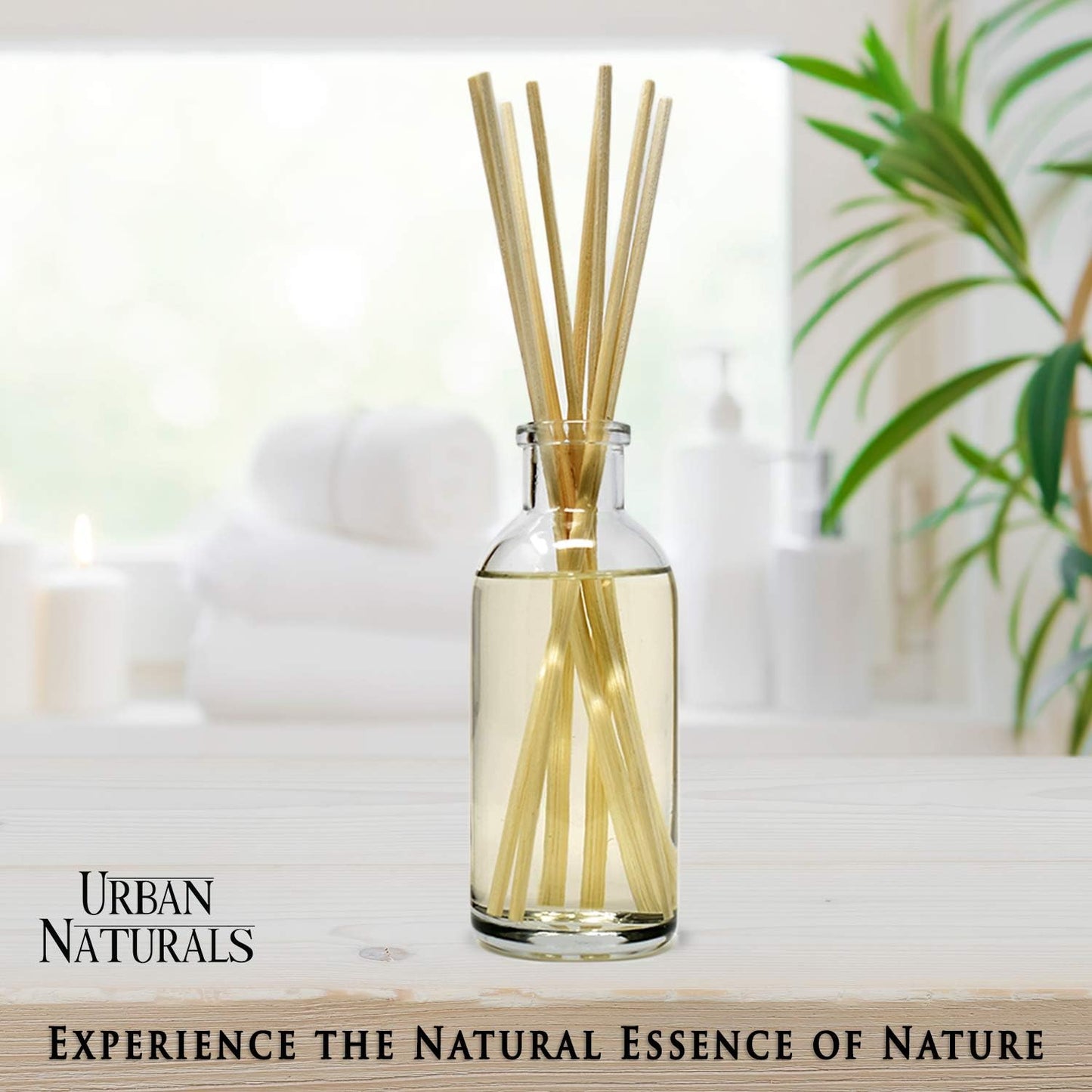 Urban Naturals Smoked Vanilla Reed Diffuser Set with Vanilla Bean, Sandalwood & Leather | Made in the USA - Colors B