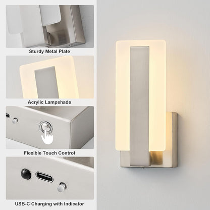 KARTOOSH Rechargeable Wireless Wall Sconces,Battery Operated Modern Wall Light Set of Two with Remote Control,Dimmable,3000K/4000K/6000K,Timer,Cordless Lighting for Hallway,Bedroom,Living Room Black