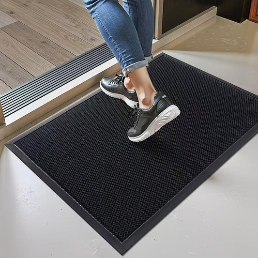 Non-Slip Rubber Backing Dirt Trapping Mat, 3-Layer Mesh Design Washable Entryway Rug, Heavy Duty Shoe Scraper for Indoor Outdoor Entrance Garage Patio (20×31 in)