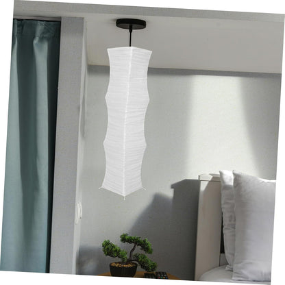 Foldable Japanese Paper Floor Lamp Shade Replacement with Soft Light for Living Room Bedroom Office - Easy Installation Modern Design 49.2X9.8X9.8In